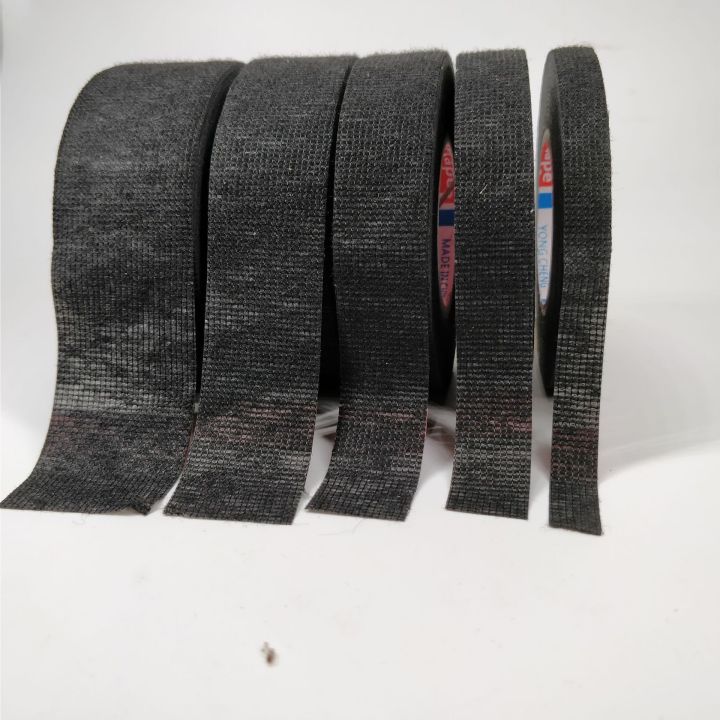 heat-resistant-adhesive-cloth-fabric-tape-for-car-auto-cable-harness-wiring-loom-protection-width-9-15-19-25-32mm-length-15m
