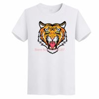 Tiger Face Funny DIY Graphic เสื้อ T Unisex Kaus Oversize แขนสั้นเสื้อยืด O-Neck เสื้อยืดฤดูร้อนชาย Harajuku เสื้อผ้า