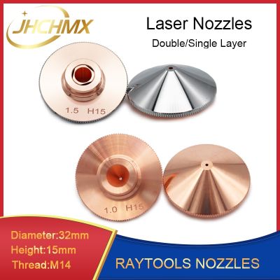 JHCHMX Raytools Nozzle Single/Double Layer Dia.32mm Caliber 0.8-4.0mm For Empower Fiber Laser Head Bodor Glorystar Laser Machine
