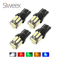 4Pcs W5W 10-7020 SMD รถ T10 LED 194 168 Wedge เปลี่ยนย้อนกลับแผงหน้าปัดโคมไฟสีขาวหลอดไฟสีฟ้าสำหรับไฟ Clearance-ujce8277