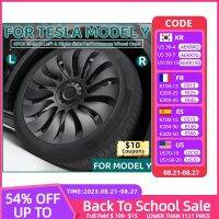 4ชิ้น19นิ้ว Hub Cap สำหรับเทสลารุ่น Y 2023ล้อ Hubcap ประสิทธิภาพเปลี่ยนขวาและซ้ายฝาครอบล้อเต็มขอบอุปกรณ์เสริมฝาครอบ