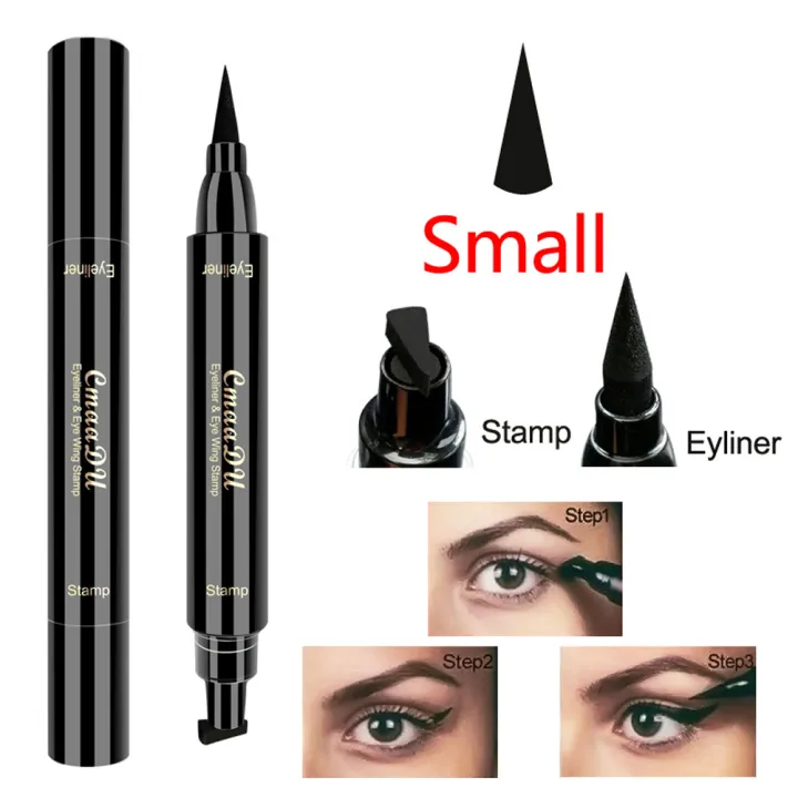 Winged Eyeliner Stamp Dual Ended Liquid Eye Liner Pen Waterproof Smudge Proof Long Lasting