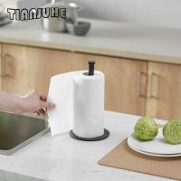 ☊ Black Kitchen Roll Holders Free Standing Paper Towel Holder Stainless Steel Towel Holder for Rolls Organizer