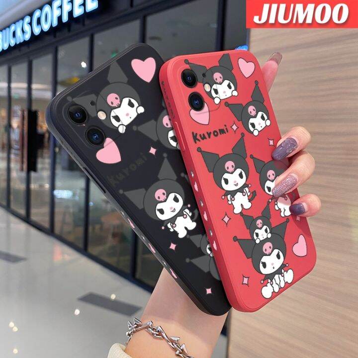 เคส-jiumoo-สำหรับ-realme-8-4g-realme-8-pro-เคสซิลิโคนนิ่มแฟชั่นขอบสี่เหลี่ยม-kuromi-น่ารักลายดีไซน์ใหม่เคสกันกระแทกคลุมทั้งหมดเคสป้องกันเลนส์กล้อง