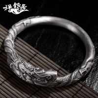 ☍✲✷  Auspicious ssangyong bracelet S999 fine male money man personality dragon