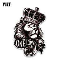 Yjzt สติกเกอร์รถขนสัตว์คุณภาพสูงพีวีซีแบบ One Love Lion Crown ขนาด10*15.3ซม. C1-3084