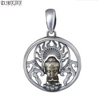 100 925 Silver Tibetan Pendant 925 Sterling Buddhist Buddha Statue Pendant Tibetan Good Luck Pendant