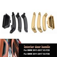 ❁❆ Left Right Driver Car Interior Door Pull Handle Leather Cover Set Assembly Replacement For BMW X3 X4 F25 F26 2010-2016