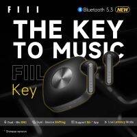 FIIL KEY ประกาศแบรนด์ ร้านค้าอย่างเป็นทางการรุ่นภาษาอังกฤษหูฟังน้ำหนักเบากึ่งในหูไร้สายบลูทู ธ 5.3 ชุดหูฟังชาร์จเร็วโทรชัดเจนเวลาแฝงต่ำ