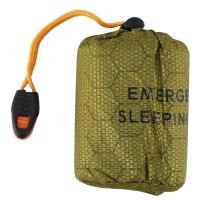 Emergency Sleeping Bag Bivy Sack with Whistle Outdoor Survival Sleeping Bag Thermal Blanket for Camping Backpacking