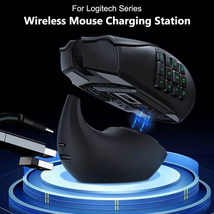 Gaming Mouse Wireless Charger For Logitech G Pro X Superlight G502 X Plus G703 G903 Lightspeed
