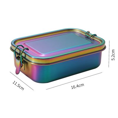 Stainless Steel Bento Box Leakproof Metal Lunch Box with Removable Divider Lunch Box for Children and AdultsTH