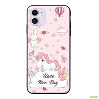 เคส AAC น่ารักสำหรับ iPhone 11 HMHD ซิลิคอนนุ่มรูปแบบเคสโทรศัพท์เคส TPU