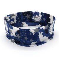 【cw】 NewHeadbandMen Fashion Sweatband Elastic Camouflage Headwear Stretch Hair Band TurbanExercise Headdress ！