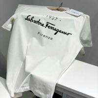 behe! Salvatore Ferragamo! เสื้อยืดแขนสั้น แฟชั่นใหม่ สําหรับผู้ชาย และผู้หญิง