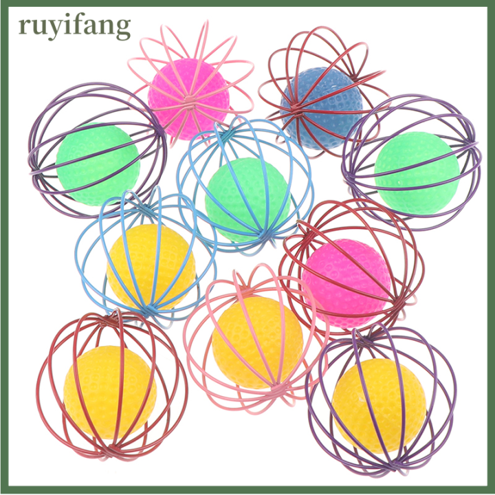 ruyifang-1pc-cat-interactive-toy-small-bell-mouse-กรงของเล่นพลาสติกเทียมสีสันสวยงาม