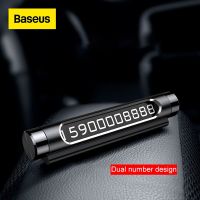 Baseus Metal Car Temporary Parking Card Phone Number Hidden Dual Number Luminous Switchable Plate Auto Car Stickers Car-Styling