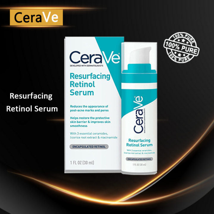 Cerave Retinol Serum For Post Acne Marks And Skin Texture Pore Refining