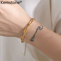 Kemstone สแตนเลสของขวัญเครื่องประดับสร้อยข้อมือคริสตัลหวานสำหรับผู้หญิง