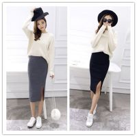 Fashion Package Stretch Slim Thin Knee Length Skirts Hip Packaging Shirts