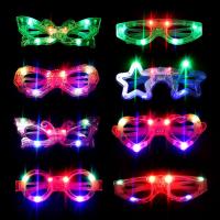 1PCS Light Up Star Heart Square Glasses Eye Mask LED Flashing Blinking Carnival Rave Led Party Christmas Decoration 2023