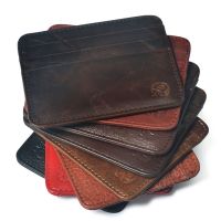 New Cowhide Leather Credit Card Case Mini ID Card Holder Small Purse For Man Slim Men 39;s Wallet Cardholder