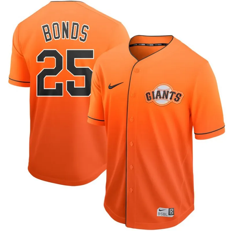 San Francisco Giants Barry Bonds #25 2020 Mlb Orange Jersey - Dingeas