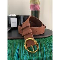 Factory Outlet [Spot] C Lin Suede Velvet Golden Round Buckle Belt Is Wild In Summer 2023 New Women