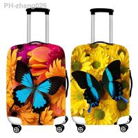 Butterfly Pattern Luggage Cover Thicken Suitcase Protective Covers Elasticity Suitcase Case 18-32 inch Luggage Protective Covers