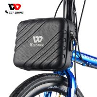 ☾ WEST BIKING Hard Shell Folding Bicycle Bag Waterproof Cycling Storage Bag Front Electric Scooter Panniers Case Bike Accessories