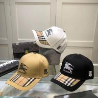 2023 BurberryˉSpring New Classic Plaid Embroidered Warhorse Baseball Hat Versatile Cap Outdoor Shade