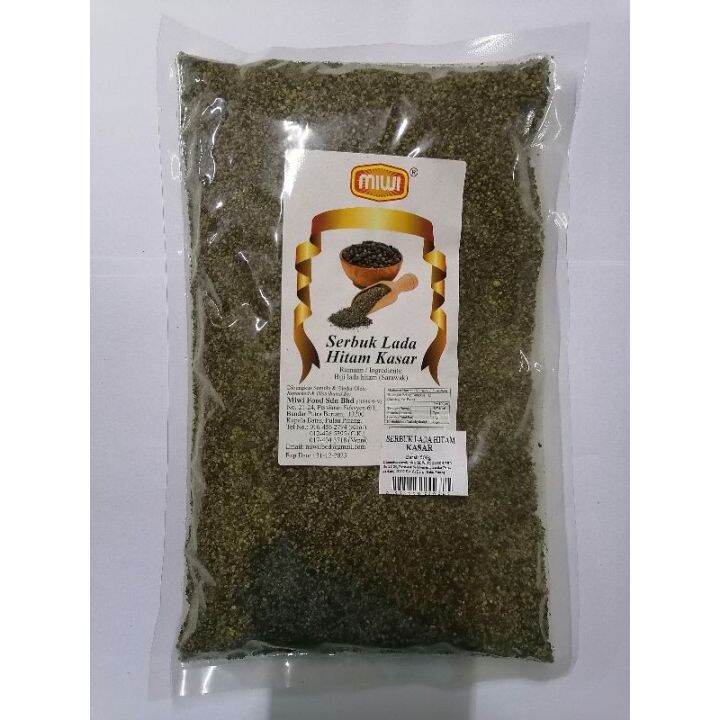 {Miwi} Serbuk Lada Hitam Kasar 500g (Halal) | Lazada