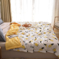 Pineapple Printing Washed Cotton Summer Air Conditioner Summer Cool Thin Quilt Home Textile Bedding Comforters Duvets49