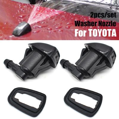 2Pcs Car Front Windshield Water Spray Wiper Nozzle 85381-AE020 For Toyota E120 Corolla Camry Sienna Avensis T25 Corsa XV30 Hilux Windshield Wipers Was