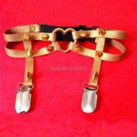 【YF】♘▽❧  Wholesale Pu Leather Garters Studded Rivet Leg Handcrafted Gold Thigh Harness Garter