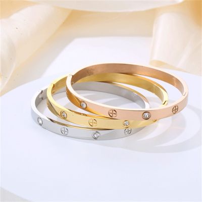 Simplicity Cuff Bracelets For Women Stainless Steel Charm 2023 Fashio Jewellery Accessories