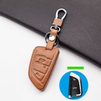 fgjfykjd 99 Praise Leather Car Key Case Cover For BMW 1 2 5 Series 218i F48 X1 F15 F20 F30 X3 X5 X6 X7 F20 E34 E36 E90 E90 3 Buttons