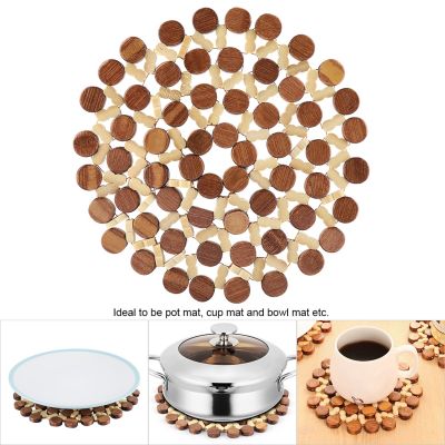 [wondering] coasters round Bamboo CUP POT dish Pad Holder HEAT resistant Table MAT placemat