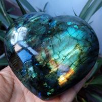 Labradorite Heart Moonstone Positive Energy Reiki Gems Crystal Heart Healing Exterior Mirrors