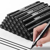 hot！【DT】 6 Pcs/set Oily Permanent Ink Refillable Pens School Supplies Stationery