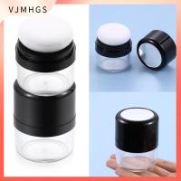 VJMHGS ร้อน DIY Cosmetic Foundation Powder Case Blusher Finishing Powder Jar ตลับแป้งเดินทาง แบบพกพา มีกระจก Loose Powder Box