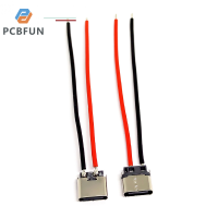 pcbfun USB Type-C 2P ลวดเชื่อมสายหัวต่อตัวเมียสำหรับอินเตอร์เฟซ Type-C โทรศัพท์มือถือ/คอมพิวเตอร์โน๊ตบุ๊ค/คอมพิวเตอร์เดสก์ท็อป/ทีวีและอีกมากมาย