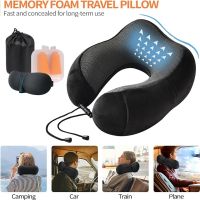 New Travel Pillows Airplanes Inflatable memory foam Pillow Neck Pillows U-Shape Automatic Inflatable Cervical Vertebr Pillow