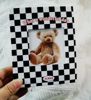 32/64 Pockets Checkerboard Square Hollow Photo Album 3 Inch 5 Inch Photo Card Storage Book Holder  Photo Albums