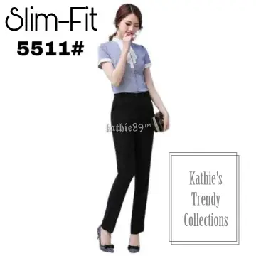 Shop Fitted Slack Pants Black with great discounts and prices online - Jan  2024