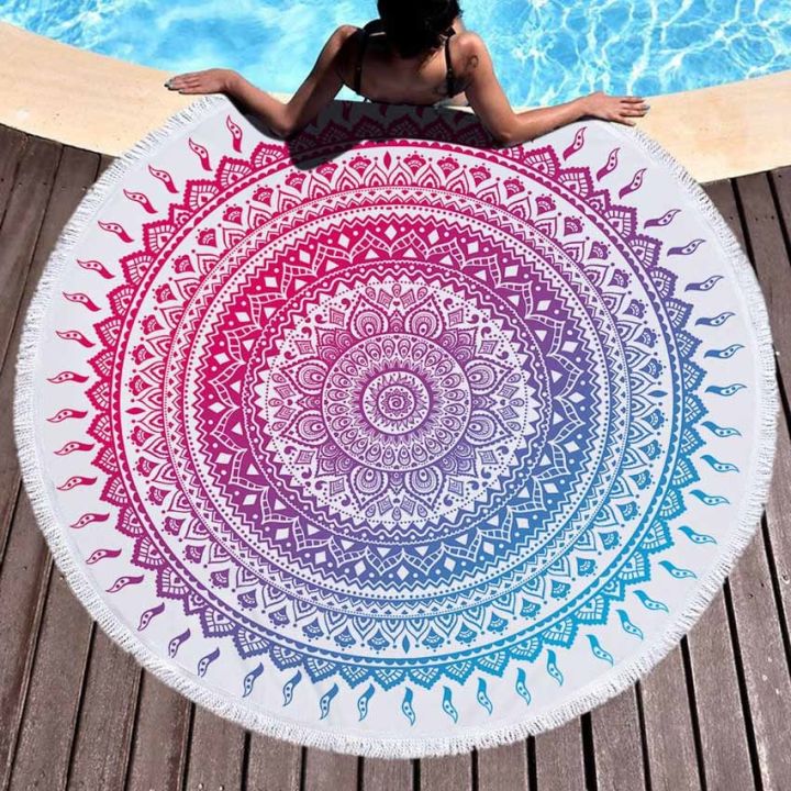 cc-beach-round-blanket-wall-tapestry-seaside-with-tassels