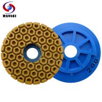 RIJILEI 56 Inch Snail Lock Edge Polishing Pad 125mm Edge Grinding Wheel Marble Polishing Pad Grinding Granite Concrete Stone