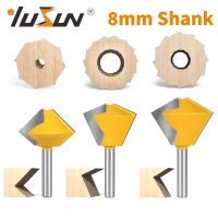 YUSUN 1PC 8MM Shank Multi-Sided Bit Router เครื่องตัดมิลลิ่งงานไม้สําหรับโรงสีไม้ Bit Face Mill