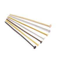 200pcs/bag 20 25 30 40 50 60 70 mm T Shape Flat Head Pins Gold/Copper/Rhodium Headpins For Jewelry Making Findings DIY Supplies