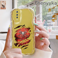 เคส Chenyyka แฟชั่นสำหรับ VIVO S1 Pro,เคสมือถือกันกระแทกแบบใสนิ่มลายแมงมุมเนื้อครีมกรอบป้องกันซิลิกาเจลโปร่งใสลายกล้องถ่ายรูปสุดสร้างสรรค์